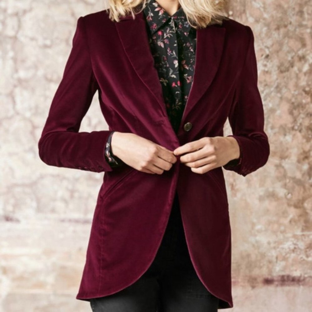 Peruvian Connection Burgundy Blazer